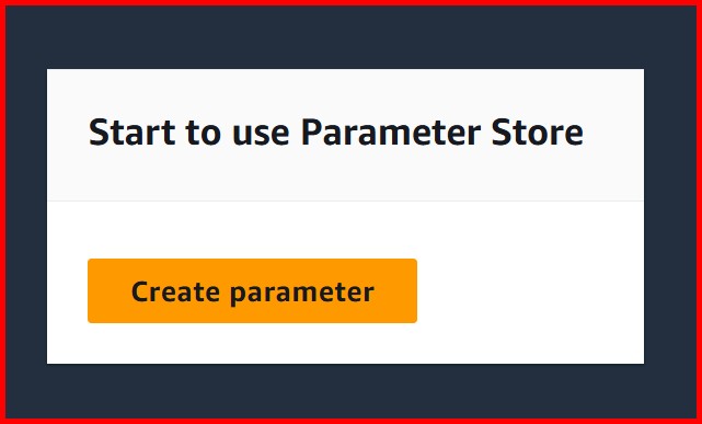 Picture showing the Create Parameter button for creating the new parameter